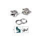 Ocheti stea interior ø5 mm / ø12,7 mm exterior - Alamă antică (300 Perechi) Ocheti stea interior ø5 mm / ø12,7 mm exterior - Alamă antică (300 Perechi)