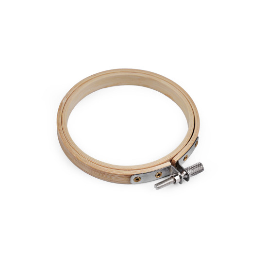 Ramă de brodat din bambus ø8 cm - Bambus deschis (1 Bucată) Ramă de brodat din bambus ø8 cm - Bambus deschis (1 Bucată)
