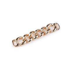 Lanț de design pentru decorarea hainelor și accesoriilor 1,7x8 cm - Auriu rose (1 Bucată)