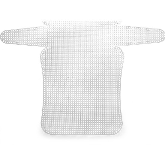 Plasă din plastic / grilă pentru geantă / portofel 3 - Alb (1 Bucată)
