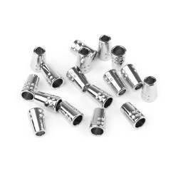 Terminatie metalica pentru snur ø4 mm - Nichel (200 Bucăți)
