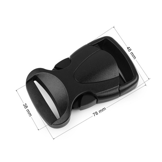Catarama trident latime 38 mm - Negru (25 Seturi) Catarama trident latime 38 mm - Negru (25 Seturi)