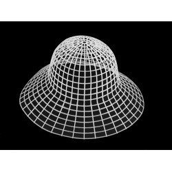 Baza din plastic pentru pălării - Alb lăptos (3 Bucăți)
