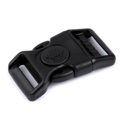 Cataramă trident rezistentă la îngheț cu siguranță 20 mm lățime, 25 mm curbată - Negru (10 Seturi)