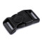 Frostfeste steckschnalle mit sicherung breite 20 mm, 25 mm gebogen - Schwarz (10 Sets)
