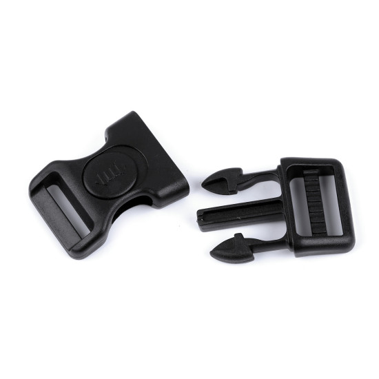 Cataramă trident rezistentă la îngheț cu siguranță 20 mm lățime, 25 mm curbată - Negru (100 Seturi) Cataramă trident rezistentă la îngheț cu siguranță 20 mm lățime, 25 mm curbată - Negru (100 Seturi)