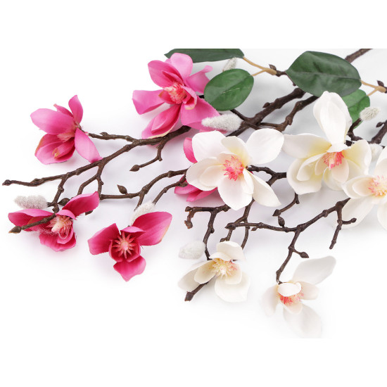 Crenguta artificiala de magnolie - Purple-pink (3 Bucăți)