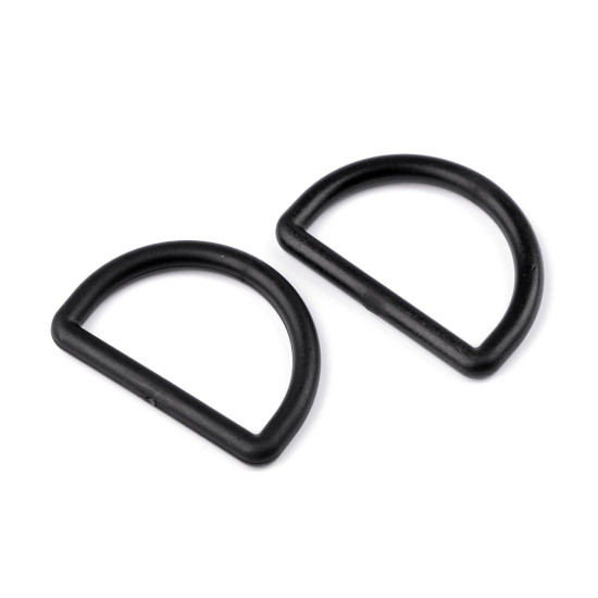 Inel din plastic tip d latime 39 mm - Negru (50 Bucăți)