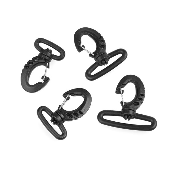 Carabină din plastic 25; 30; 40; 50 mm - Negru (10 Bucăți)