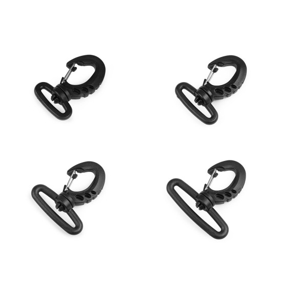 Carabină din plastic 25; 30; 40; 50 mm - Negru (10 Bucăți)