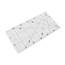 Rigla pentru patchwork 15x30 cm - Transparent (1 Bucată)