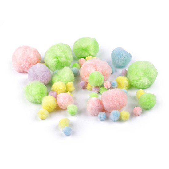 Pompoane mix de dimensiuni - Bej maroniu (1 Sac)