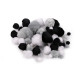 Pompoane mix de dimensiuni - Bej maroniu (1 Sac)