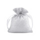 Saculet cadou organza cu sclipici, 10x13 cm - Argintiu deschis (10 Bucăți) Saculet cadou organza cu sclipici, 10x13 cm - Argintiu deschis (10 Bucăți)