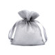 Saculet cadou organza cu sclipici, 10x13 cm - Argintiu deschis (10 Bucăți) Saculet cadou organza cu sclipici, 10x13 cm - Argintiu deschis (10 Bucăți)