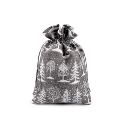 Saculet cadou imitatie iuta 20x30 cm - Gri neutral (1 Bucată)
