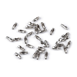 Piesa de legatura pentru lanț cu bile 3x8 mm - Nichel (100 Bucăți)
