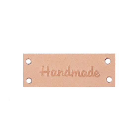 Eticheta din piele handmade, with love 16x44 mm - Maro (10 Bucăți) Eticheta din piele handmade, with love 16x44 mm - Maro (10 Bucăți)