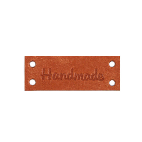 Eticheta din piele handmade, with love 16x44 mm - Maro (10 Bucăți) Eticheta din piele handmade, with love 16x44 mm - Maro (10 Bucăți)