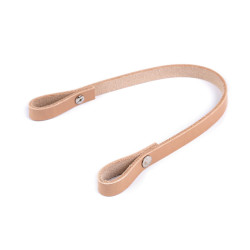 Maner din piele pentru geanta, latime 1 cm, lungime 30 cm - Natural mediu (1 Bucată)