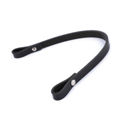 Maner din piele pentru geanta, latime 1 cm, lungime 30 cm - Negru (1 Bucată)