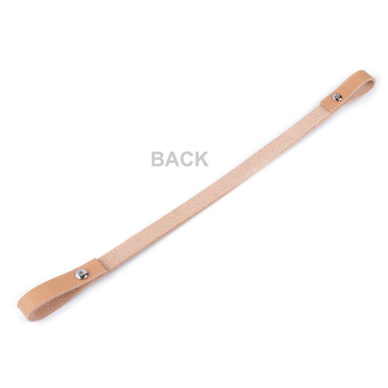 Maner din piele pentru geanta, latime 1 cm, lungime 30 cm - Natural mediu (1 Bucată) Maner din piele pentru geanta, latime 1 cm, lungime 30 cm - Natural mediu (1 Bucată)