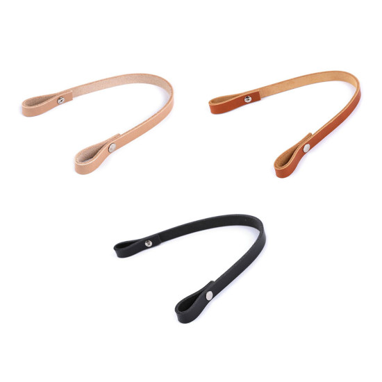 Maner din piele pentru geanta, latime 1 cm, lungime 30 cm - Natural mediu (1 Bucată) Maner din piele pentru geanta, latime 1 cm, lungime 30 cm - Natural mediu (1 Bucată)