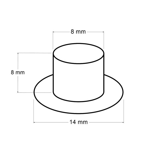 Ocheți metalici ø8 mm interior / ø14 mm exterior - Alamă antică (20 Perechi)