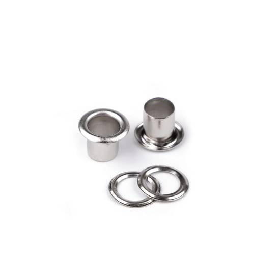 Ocheți metalici ø6 mm interior / ø11 mm exterior - Alamă antică (20 Perechi)
