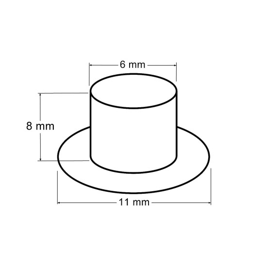 Ocheți metalici ø6 mm interior / ø11 mm exterior - Alamă antică (20 Perechi)