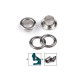 Ocheți metalici ø10 mm interior / ø17 mm exterior - Alamă antică (1000 Perechi)