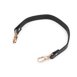 Curea cu carabine pentru geanta de mana, lungime 41-43 cm - Negru (1 Bucată)