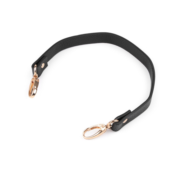Curea cu carabine pentru geanta de mana, lungime 41-43 cm - Negru (1 Bucată) Curea cu carabine pentru geanta de mana, lungime 41-43 cm - Negru (1 Bucată)