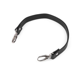 Curea cu carabine pentru geanta de mana, lungime 41-43 cm - Negru (1 Bucată)
