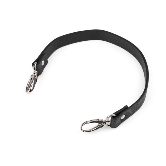 Curea cu carabine pentru geanta de mana, lungime 41-43 cm - Negru (1 Bucată) Curea cu carabine pentru geanta de mana, lungime 41-43 cm - Negru (1 Bucată)