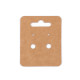 Card de hârtie pentru cercei 50x65 mm - Maro natural (100 Bucăți)