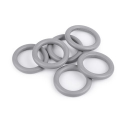 Inele colorate din lemn ø58 mm - Gri neutral (10 Bucăți)