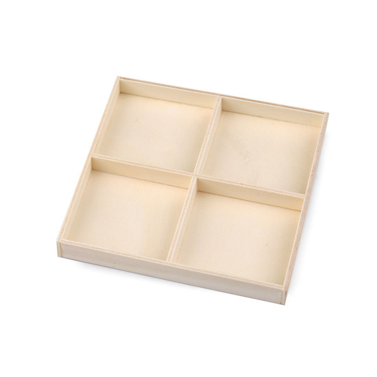 Cutie din lemn / organizator - Natural deschis (10 Bucăți) Cutie din lemn / organizator - Natural deschis (10 Bucăți)