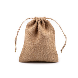 Saculet cadou iuta 14x18 cm - Ecru natural (10 Bucăți)