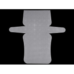 Plasa din plastic broderie / grilă pentru geantă - Alb (1 Bucată)