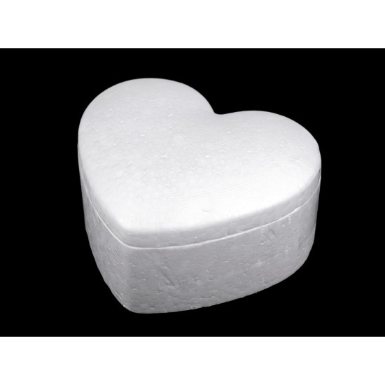 Cutie inimă polistiren 12,5x15 cm - Alb (1 Bucată) Cutie inimă polistiren 12,5x15 cm - Alb (1 Bucată)