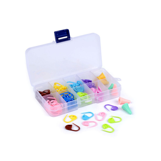 Set de accesorii pentru tricotat/croșetat în cutie - Conform imaginii (4 Seturi) Set de accesorii pentru tricotat/croșetat în cutie - Conform imaginii (4 Seturi)