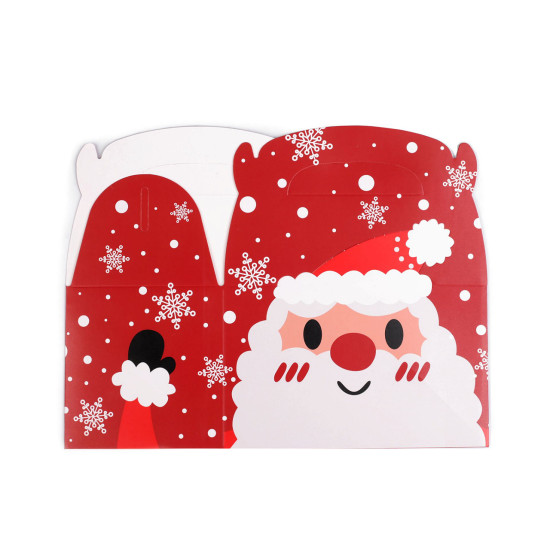 Cutie cadou de craciun ren, mos craciun - Roșu (4 Bucăți) Cutie cadou de craciun ren, mos craciun - Roșu (4 Bucăți)