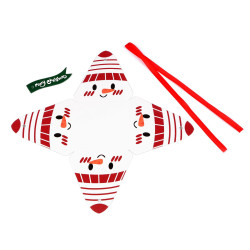 Cutie cadou de craciun piramidă - ren, mos craciun, om de zapada, spiridus - Alb (10 Bucăți)