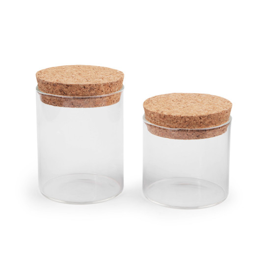 Sticluță cu dop de plută - Transparent (12 Fiole) Sticluță cu dop de plută - Transparent (12 Fiole)