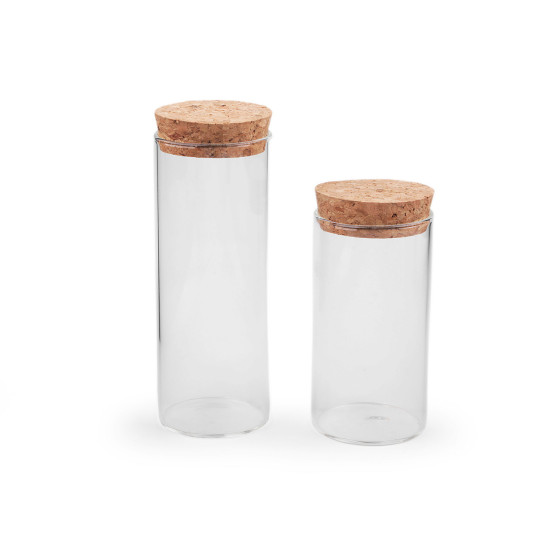 Sticluță cu dop de plută - Transparent (12 Fiole) Sticluță cu dop de plută - Transparent (12 Fiole)