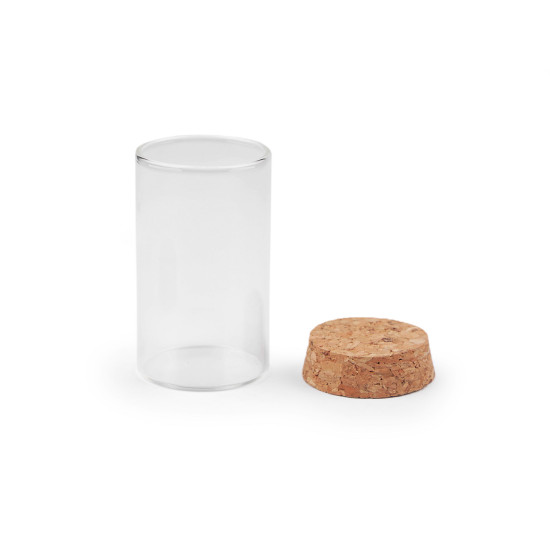 Sticluță cu dop de plută - Transparent (4 Fiole) Sticluță cu dop de plută - Transparent (4 Fiole)
