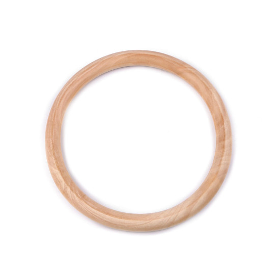 Cerc de lemn pentru macrame, mânere genți - Natural deschis (10 Bucăți)