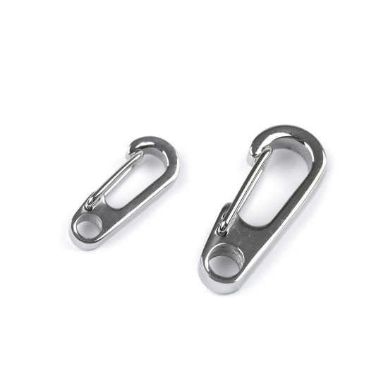 Carabină din oțel inoxidabil 3; 4 mm - Platinum (1 Bucată)