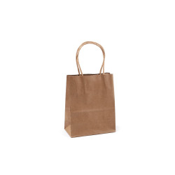 Pungă de hârtie 12x15 cm - Maro natural (25 Bucăți)
